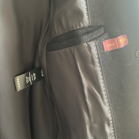 Aritzia Wilfred Wool & Cashmere Mock Neck Pleated Coat - Picture 10 of 12